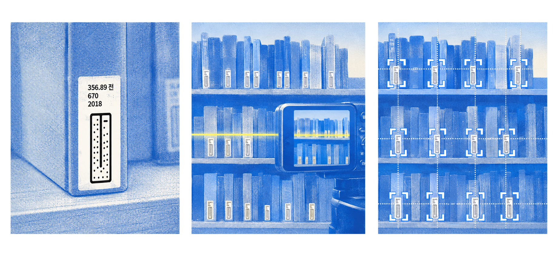 Multiple books identified simultaneously